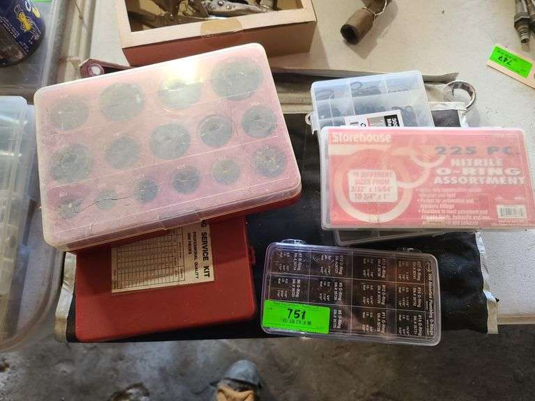 Five Containers of Various Size O-Rings