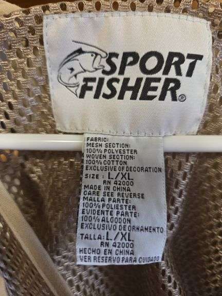 Sports Fisher Fishing Vest Size L/XL