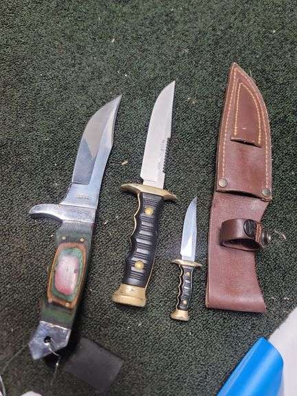 Muela Bowie Piggyback Knife Set , Hunting Knife Made In Pakistan