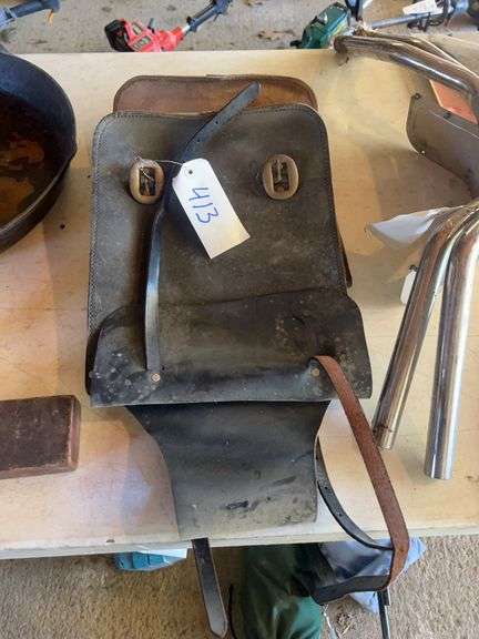 Leather Motorcycle Saddle Bags