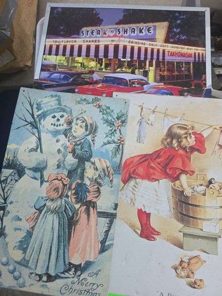 Tote of Ball Hitches, Metal Signs, Holster, Lock Box