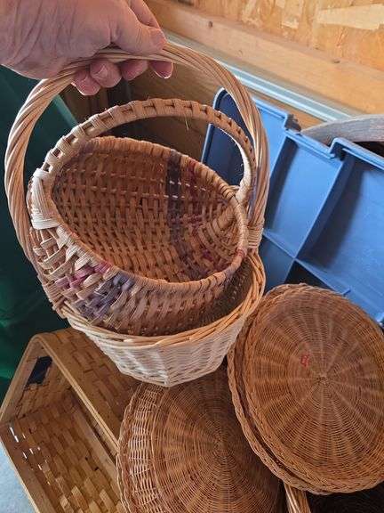Tote Of Baskets & Empty Tote