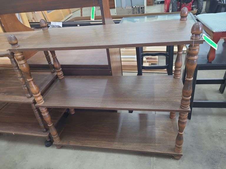 3 Wooden Shelving Units