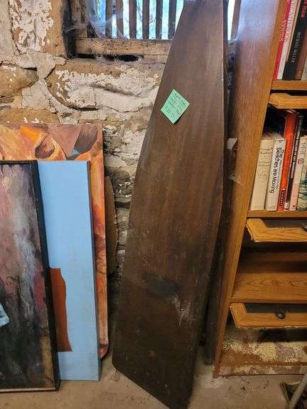 Hand Made Ironing Board & 2 Shelves Of Books