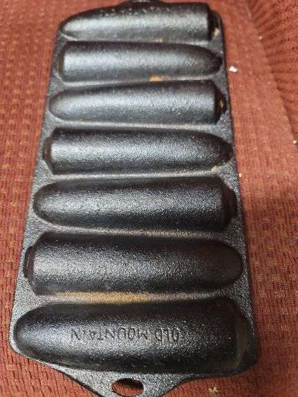 James Locke Jeweler Cheese Tray, Spread Set, Old Mountain Cast Iron Corn Bead Pan, Large Cheese Spead Knife