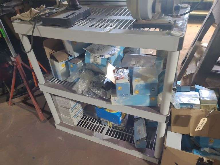 2 Plastic Shelving Units (Contents Not Included)