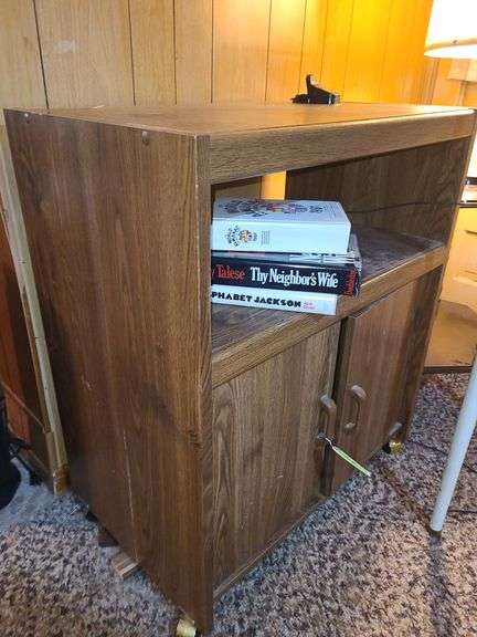 Wooden Cabinet On Casters