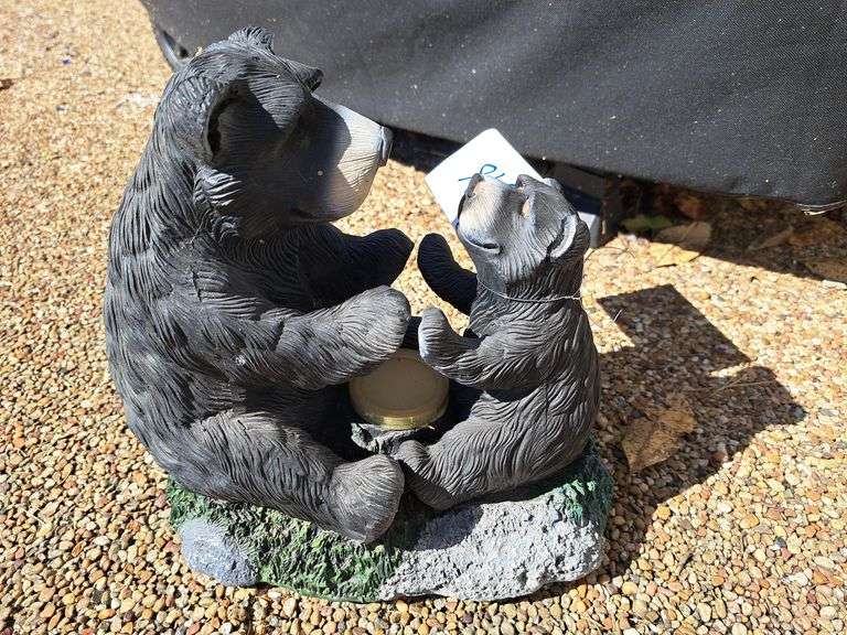 Outdoor Solar Bear Decor