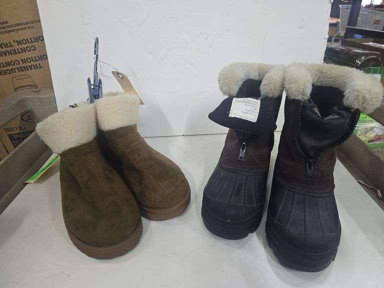 Size 7/8 Slipper Boots, Size 6 Winter Boots