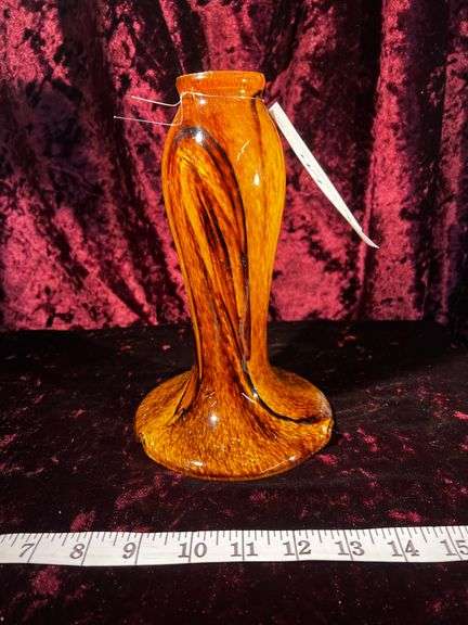 Hand-Blown Cased Glass Lamp Base