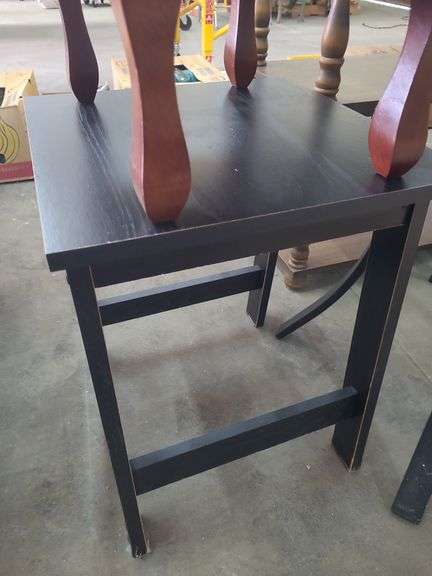 Glass Top Table And 2 Stools