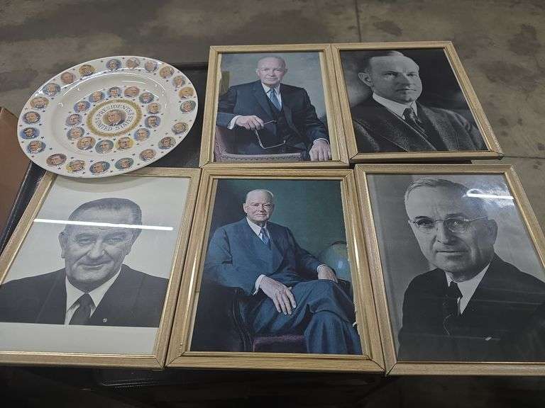 Framed Pictures Of Presidents, Decorative Plates