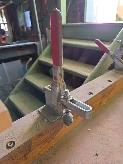 Work Bench W/ 4 Vises Approx 63" x 35" x 40" Tall ( Bench Has To Be Removed From Step