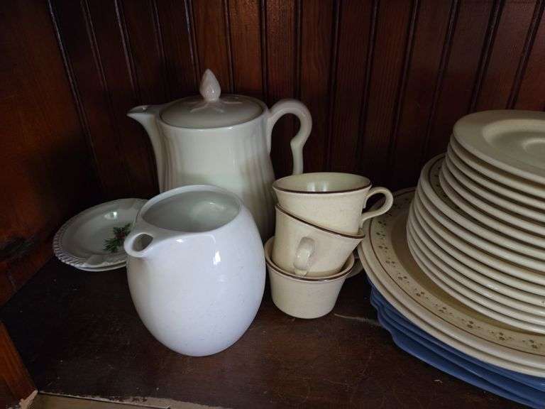 2 Shelves Of Assorted Dishes