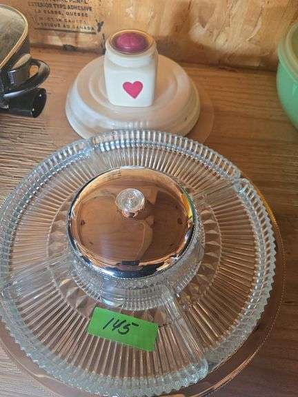 Lazy Susan Serving Platter, Knowles Utility Ware Dish.