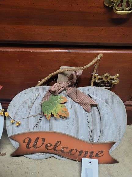 Lot Of Wooden Pumpkins