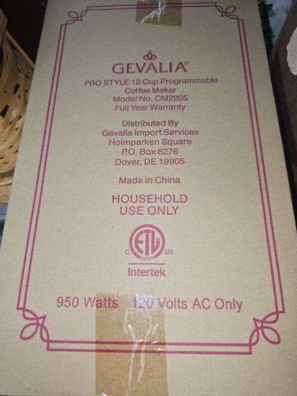 New In Box Gevalia Coffee Maker