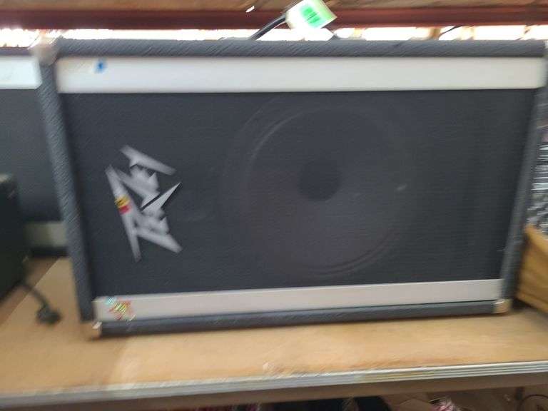 2 Peavey Speakers And Peavey PA-120 Mixer Amp