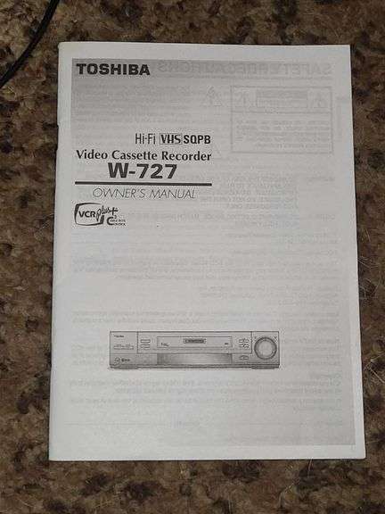 Toshiba Video Cassette Recorder With Manual