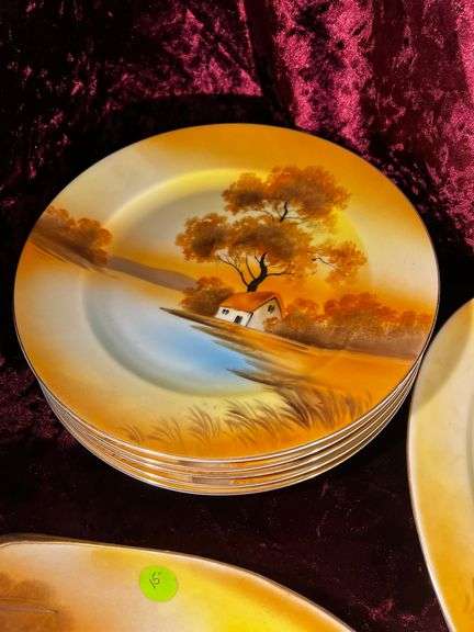 8-Piece Hand-Painted Noritake China Set
