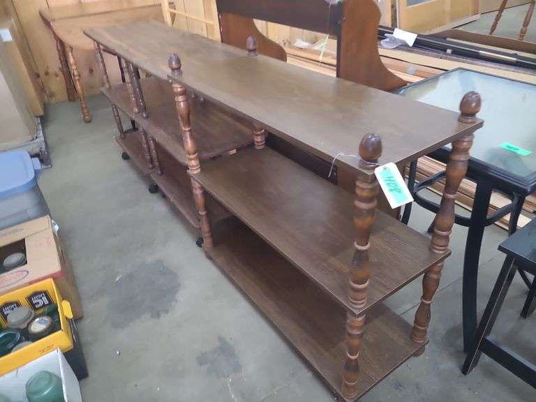 3 Wooden Shelving Units