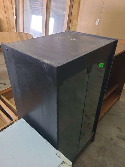 Wooden Cabinet With Glass Doors