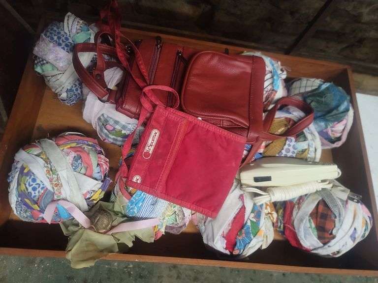 10 Rolls Of Fabric , Electric Scissors, 2 Bags