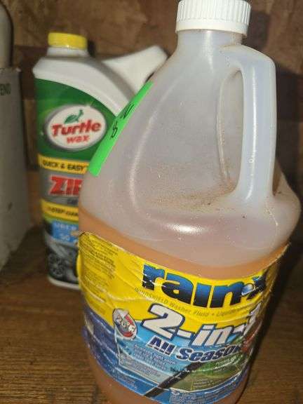 Partial Containers Rain•X and Turtle Wax