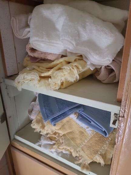 3 Shelves Of Assorted Towels