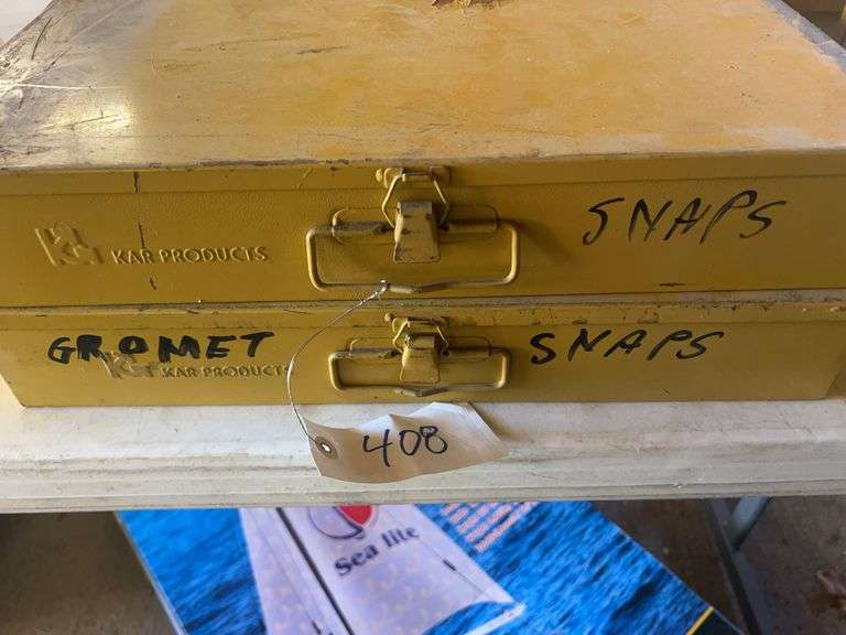 2 Metal Boxes of Assorted Metal Snaps for "MG"