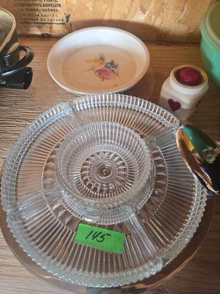 Lazy Susan Serving Platter, Knowles Utility Ware Dish.