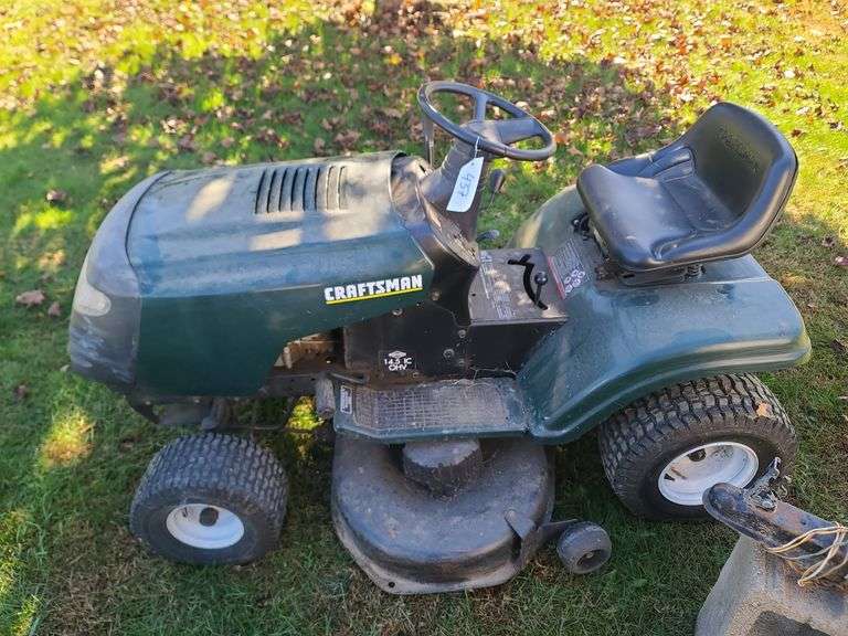 Craftsman Lawn Tractor, 14.5HP IC OHC, Approx. 42in Deck, No Battery, Not Running