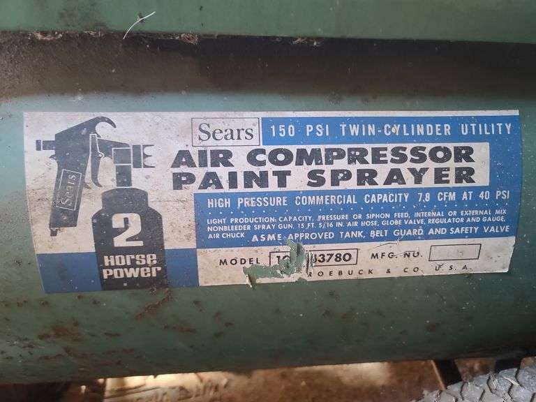 220V Sears Project Air Compressor, Compressor Not Attached, Not Running