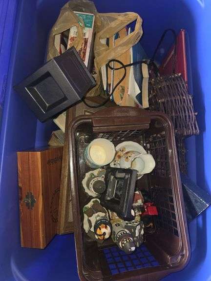 2 Totes Of Various Wall Art, Decor, And More