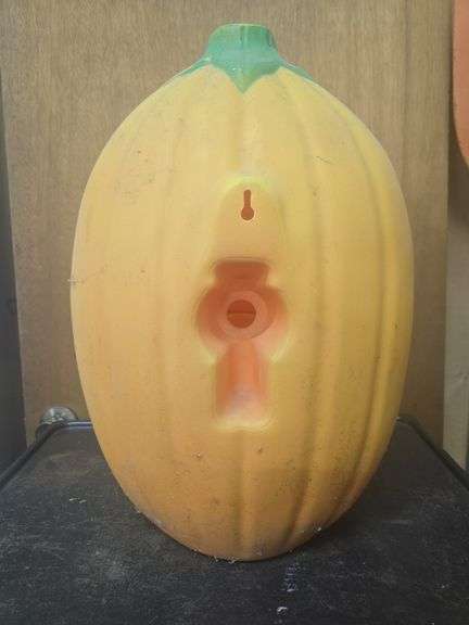 Large Vintage Halloween Blow Mold Pumpkin (No Lights)