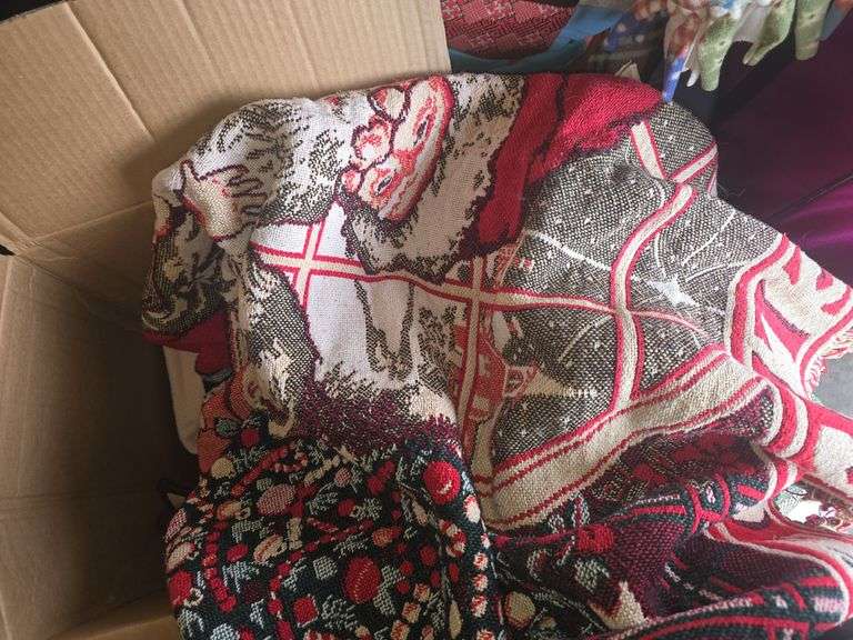 2 Boxes and Bag of Blankets
