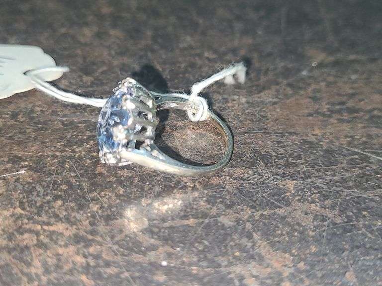 Ring Marked 14K With Large Blue Stone Approx. Size 6