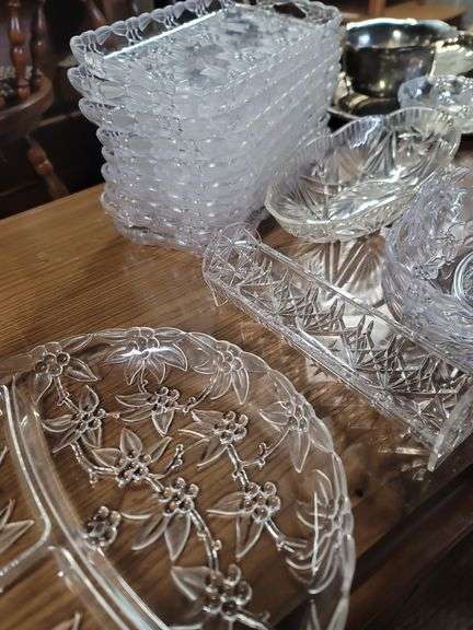 Silver Plated Serving Set,Tray In Box , Plastic Party Serving Set