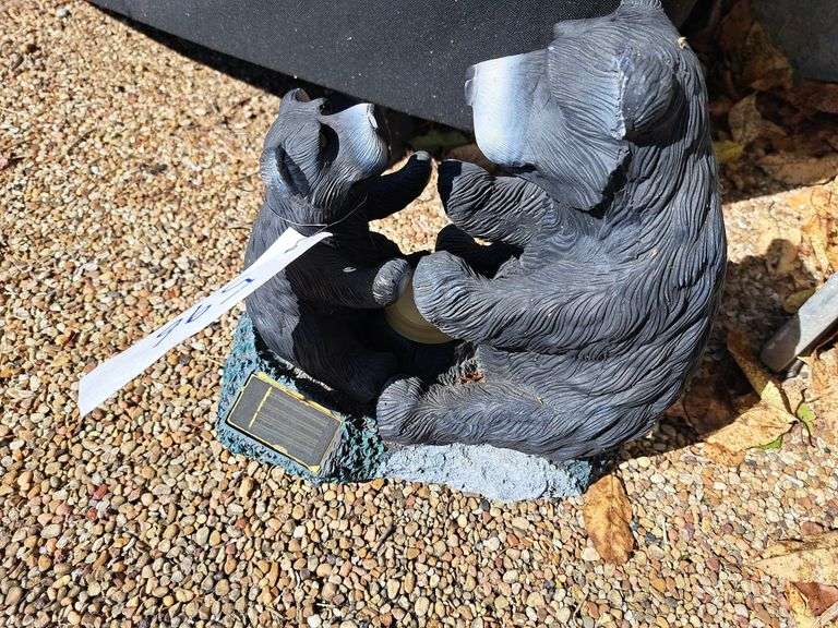 Outdoor Solar Bear Decor