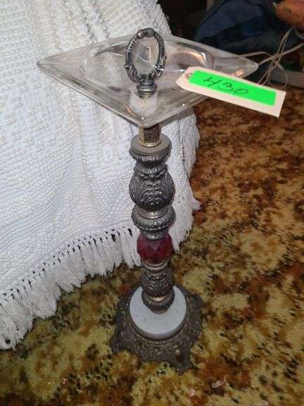 Vintage Glass Ash Tray (Cracked)