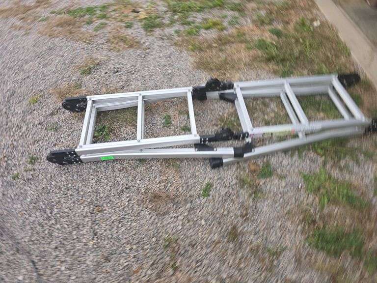 Multi-position, Folding Aluminum Ladder.