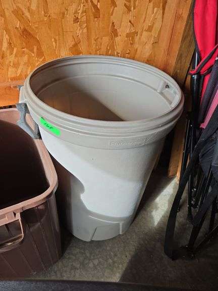 2 Brown Trash Cans