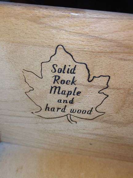 3 Pc. Solid Rock Maple Bedroom Suite, Full Sized Bed, 3 Drawer Dresser, And 4 Drawer Dresser