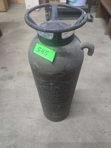 Vintage Fire Extinguisher, Early 20th Century Soda-Acid Type