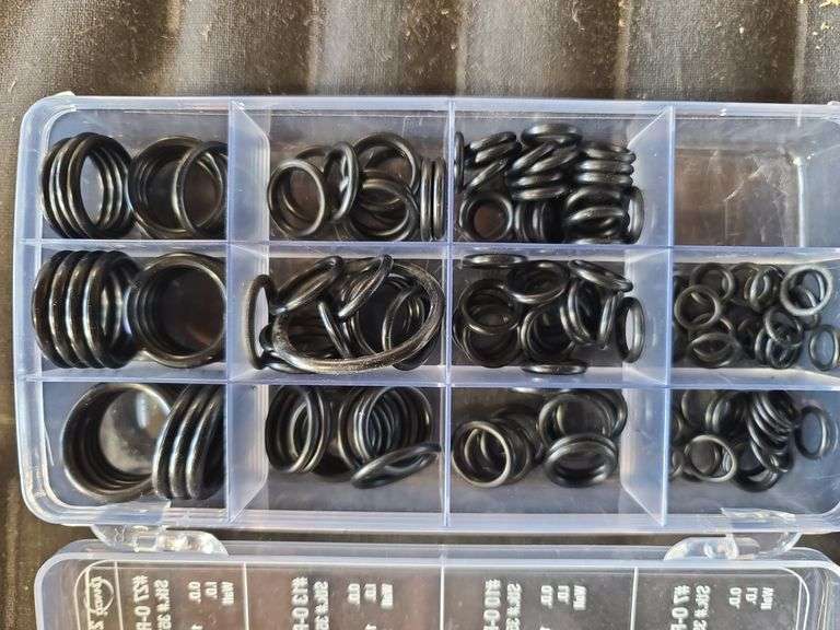 Five Containers of Various Size O-Rings