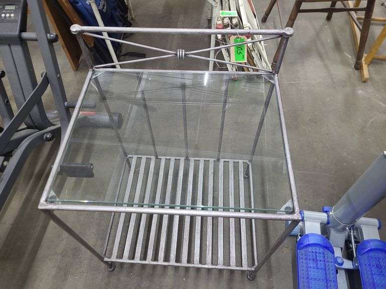 Glass Top Metal Stand