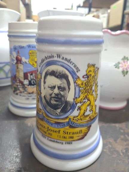 2 Totes Of Pitchers, Steins, And Glasses