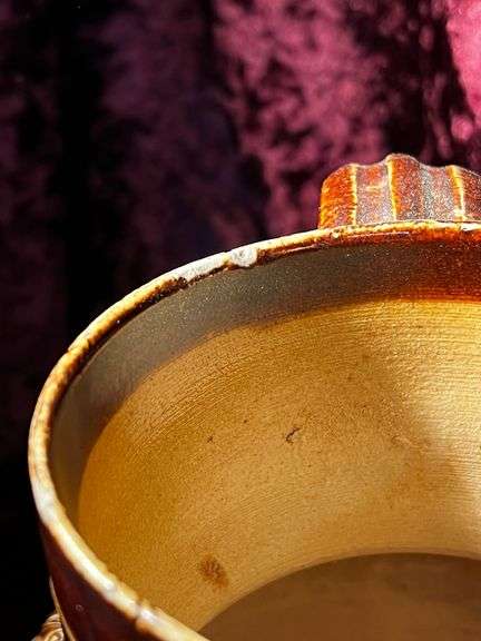 Two-Tone Glaze Doulton Jug with English Countryside Scenes