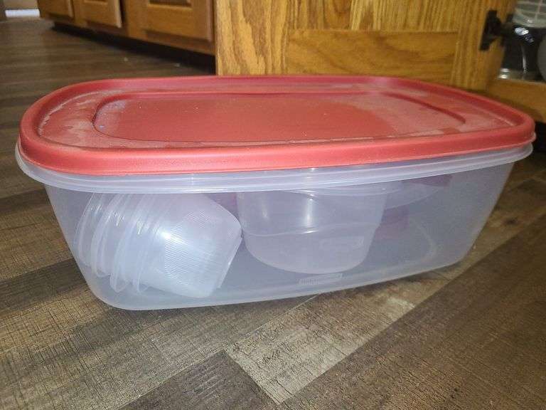 Contents Of 5 Lower Cabinets, Plasticware, Pots, Pans, Bakeware, And Kettle