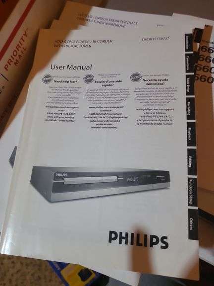 Phillips HDD And DVD Player/Recorder With Manual And Remote